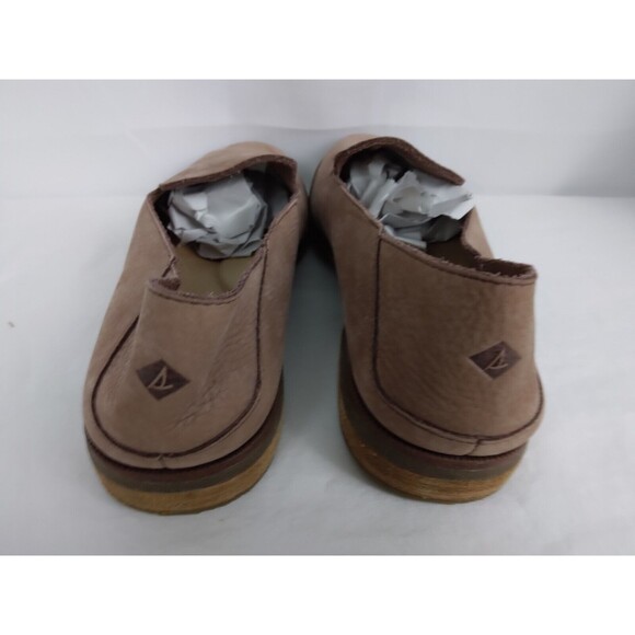 SPERRY Seaport Levy Brown Leather Memory-Foam Slip-On Loafers Womens Size 8.5 - Picture 7 of 10